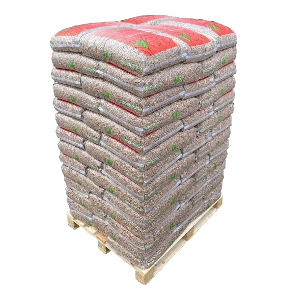 Granulés de bois SGA – Palette 65 sacs 15 kg – 100 % résineux – DIN Plus