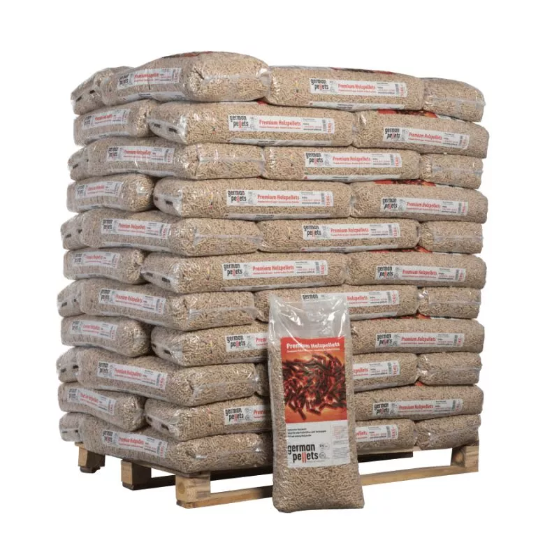 German Pellets – Palette de 66 sacs de 15 kg – certifiés DIN Plus & EN Plus A1